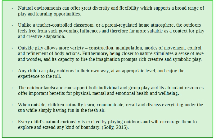 the benefits of outdoor play